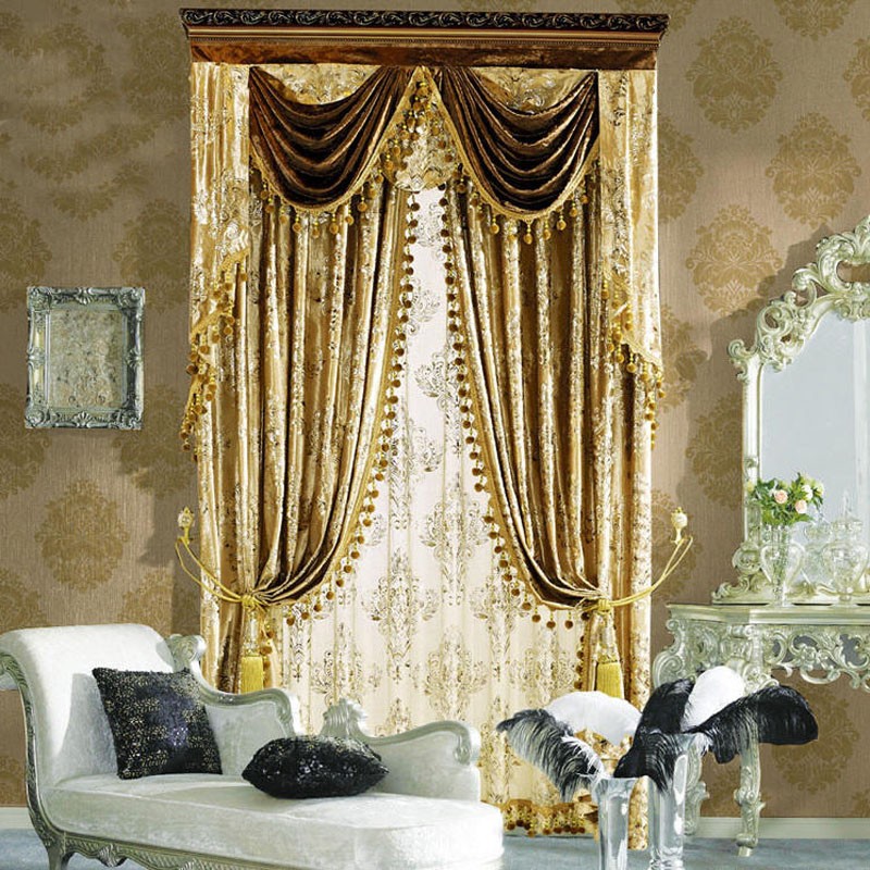 Office Furniture Hong Kong - Luxuriöse Wohnzimmer-Vorhänge für Hotellobbys: Klassisch-elegante Vorhänge