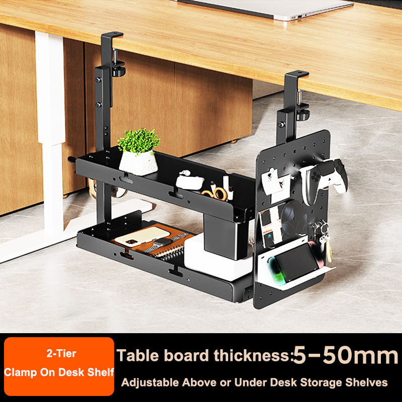 Cubicle Shelf Organizer - Aufsteckbares 14-Zoll-Regal für Tischzubehör, Gaming-Geräte und
