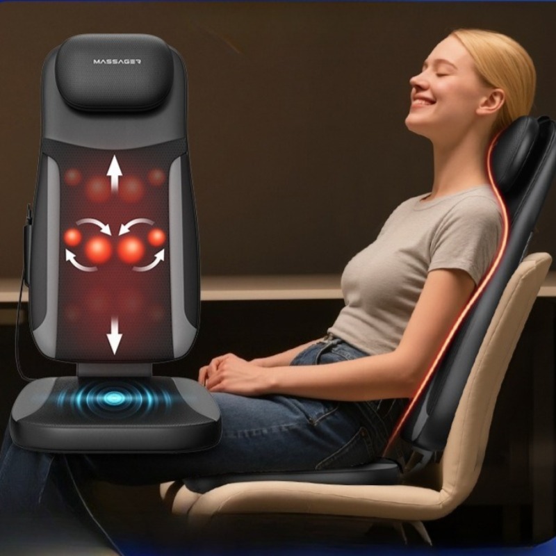 Office Furniture Ideas - Elektrisches Rückenmassagegerät, vibrierender Zervikalmassagestuhl, Sitzkissen für