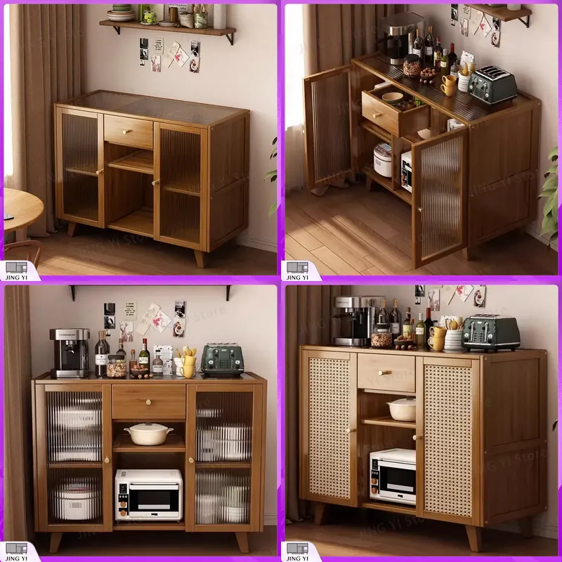 Credenza Office Storage - Holz-Küchenschrank Buffet Servierkommode Esszimmer-Aufbewahrungsschrank Barschrank mit