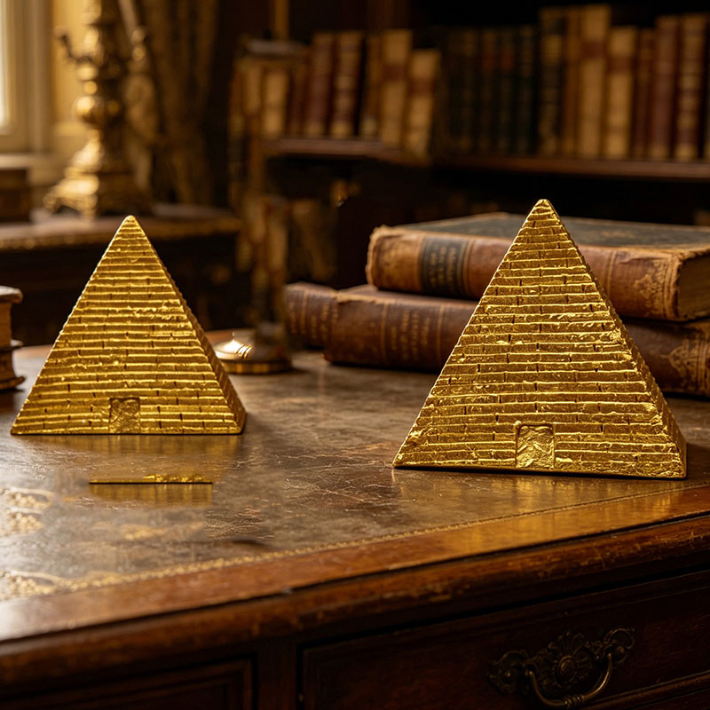 Office Furniture Egypt - 2 Stück Miniatur-Ägyptische Pyramiden-Modelle aus Harz,