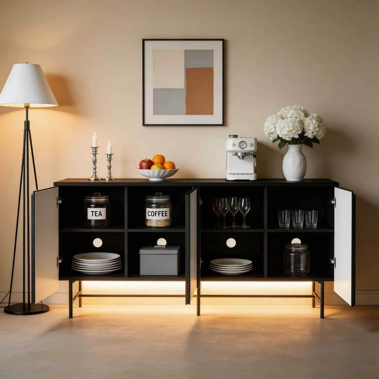 68 Zoll großes, geriffeltes Si – Credenza Office Storage Bewertung und Preis