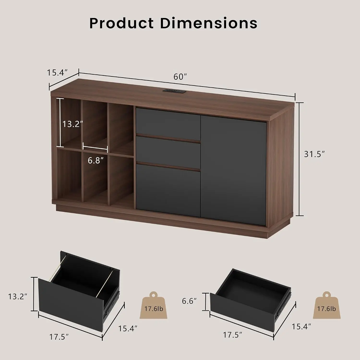 60-Zoll-Aktenschrank mit Schub – Credenza Office Storage Bewertung und Preis