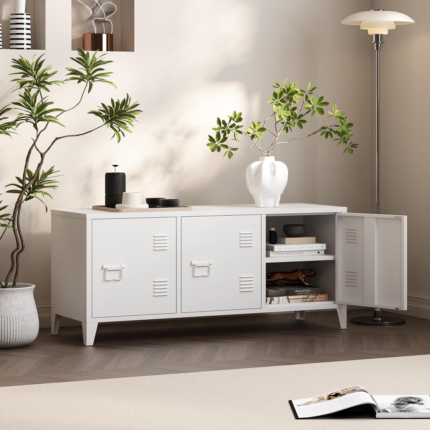 Moderner TV-Ständer, Entertain – Credenza Office Storage Bewertung und Preis